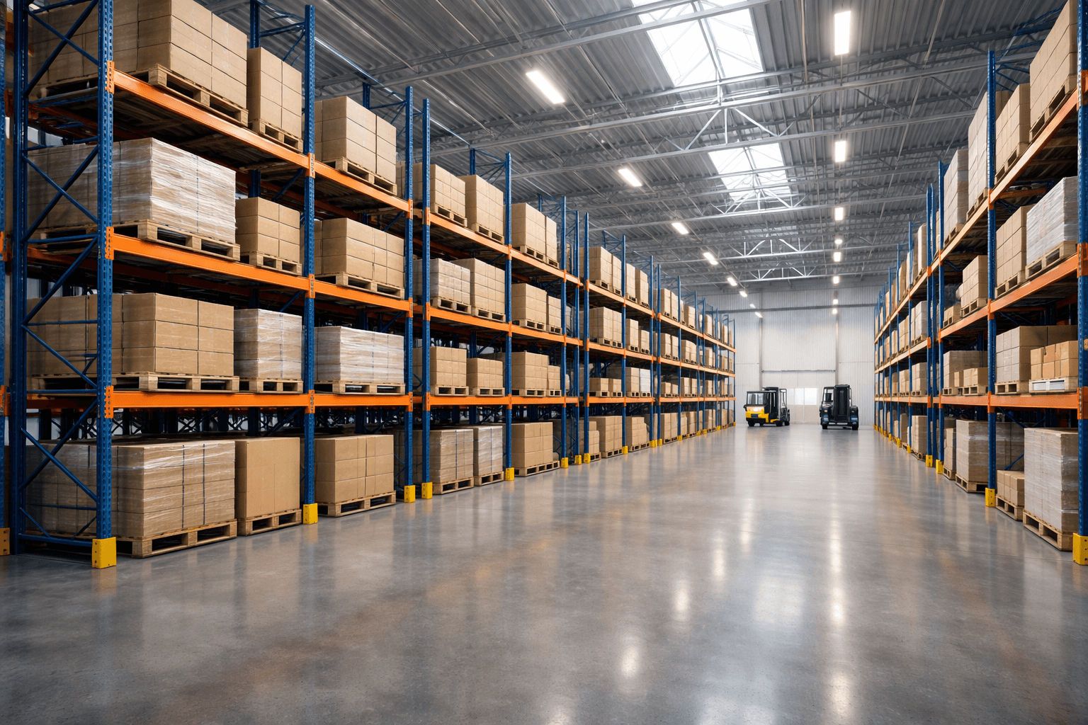 Fulfillment operations, warehouse facility, or service integration visualization
