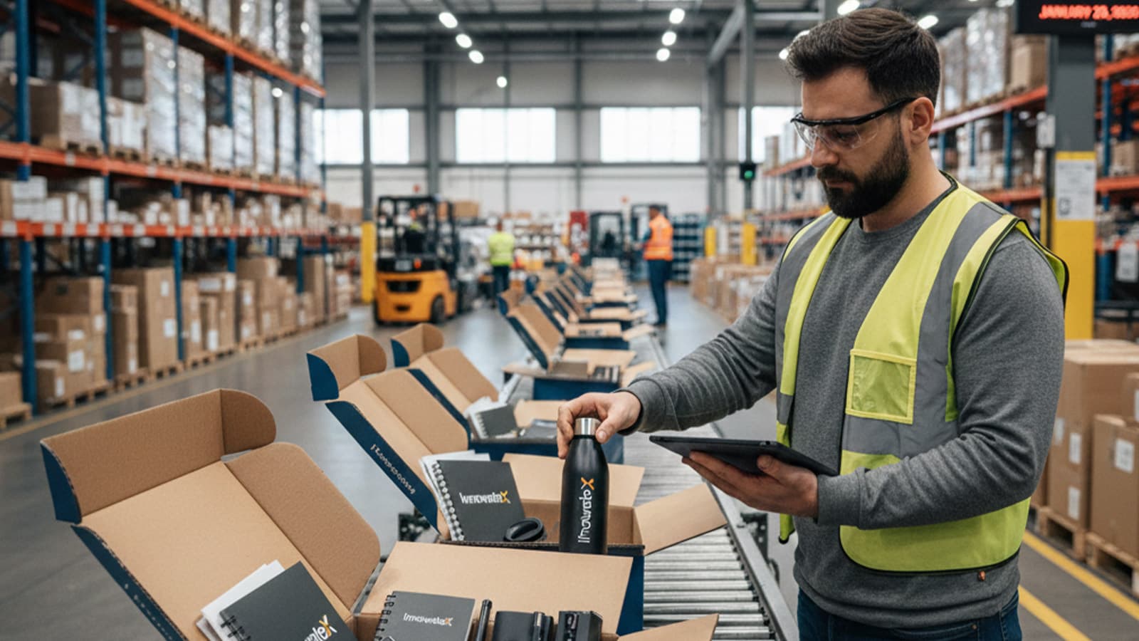 Organized fulfillment area showing structured subscription box fulfillment operations